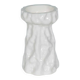 Vase Ingrid Glass Hyacinth Glass, milky white pressed glass with a glacier effect.