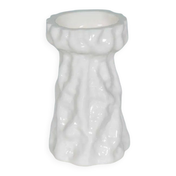 Vase Ingrid Glas Hyacintglas, verre pressé blanc laiteux effet glacier