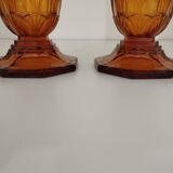 Art Deco vase pair, Val-Saint-Lambert crystal 1930