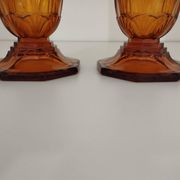 Pair of Art Deco vases, Val-Saint-Lambert crystal, 1930