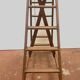 Double library ladder in solid fir 19th century