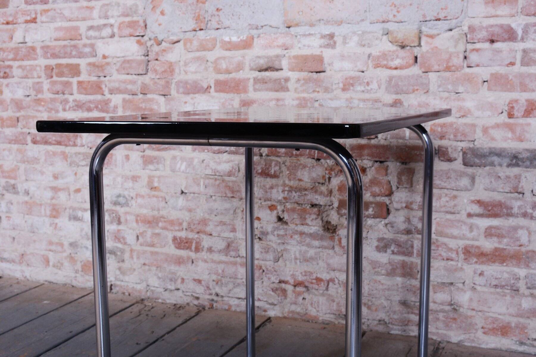 Bauhaus Table in Chrome-Plated Steel by Hynek Gottwald, 1930s
