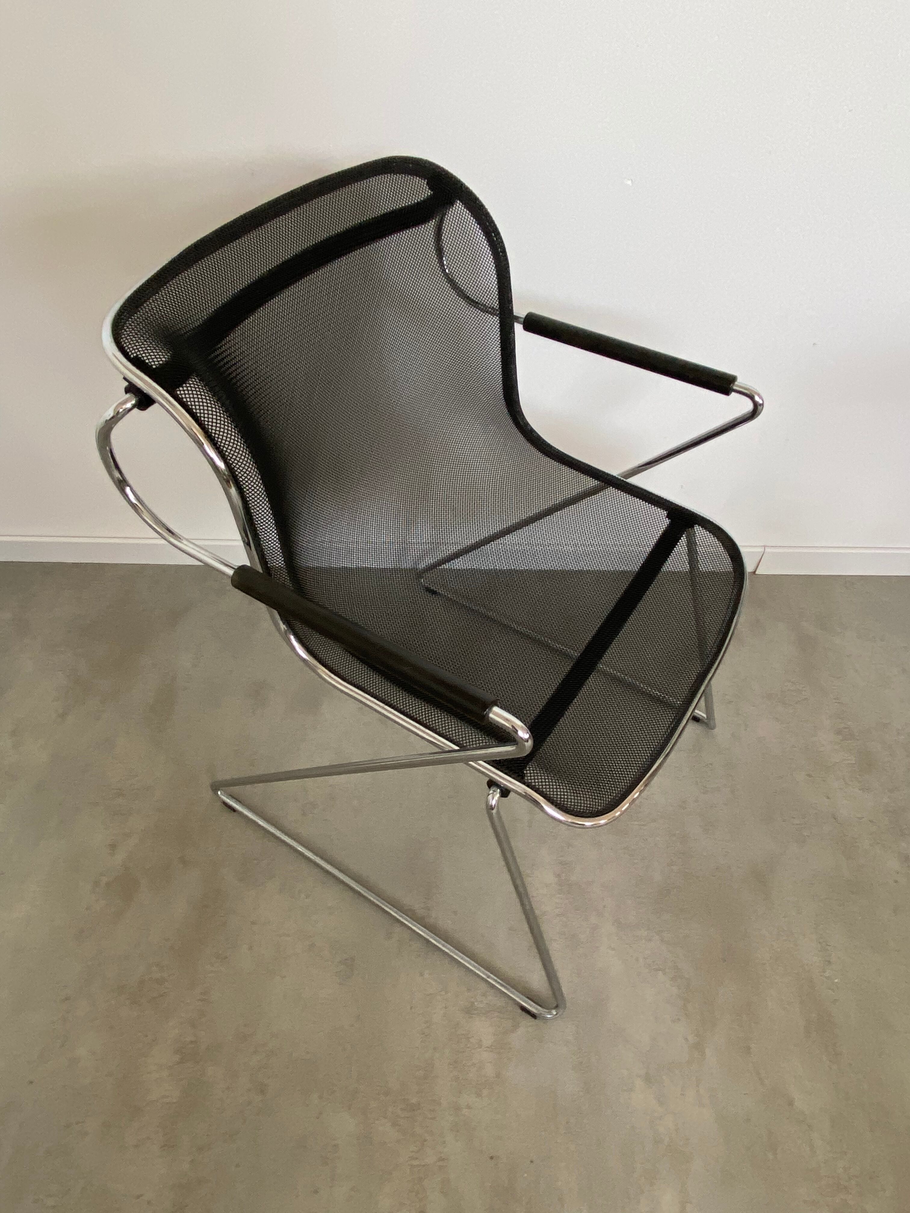 Set of 6 chairs "Penelope" by Charles Pollock for Castelli design year 1980