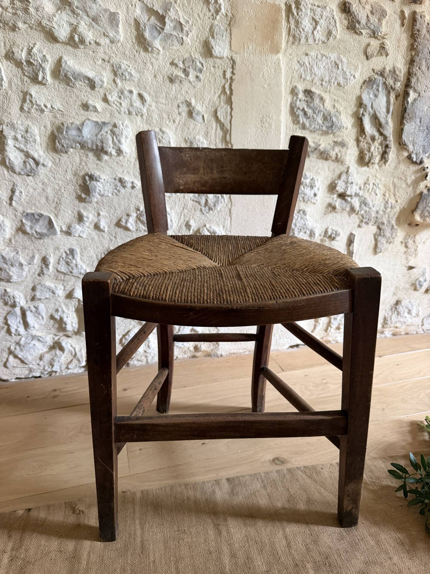 Old wooden country chair.