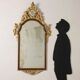 Neoclassical antique mirror in gilded wood, Italy, 18th century.