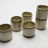 6 coffee cups from the potter of the rue du Petit Musc