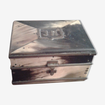 Box box. metal and bone. JR monogram