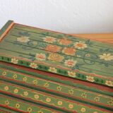 Vintage hand-painted wooden bread box