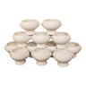 12 mini white lion head bowls
