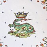 Ancien plat coupe à fruits  Desvres Rouen modèle Blois François 1er