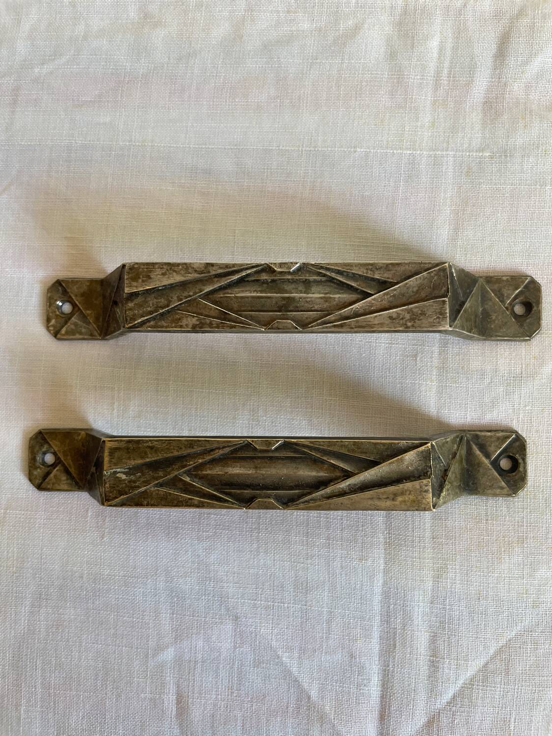 Set of 4 Art Deco handles