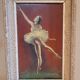 Vintage painting signed from the 1930s-1940s Ballerina