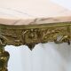 Console in brass and pink alabaster