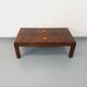 Table basse rectangulaire vintage en orme et loupe d’orme des années 70