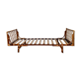 Lit corbeille rotin daybed vintage