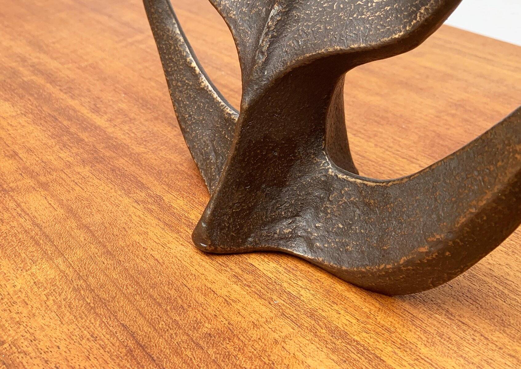 Vintage German brutalist metal candlestick by Dalbeck.