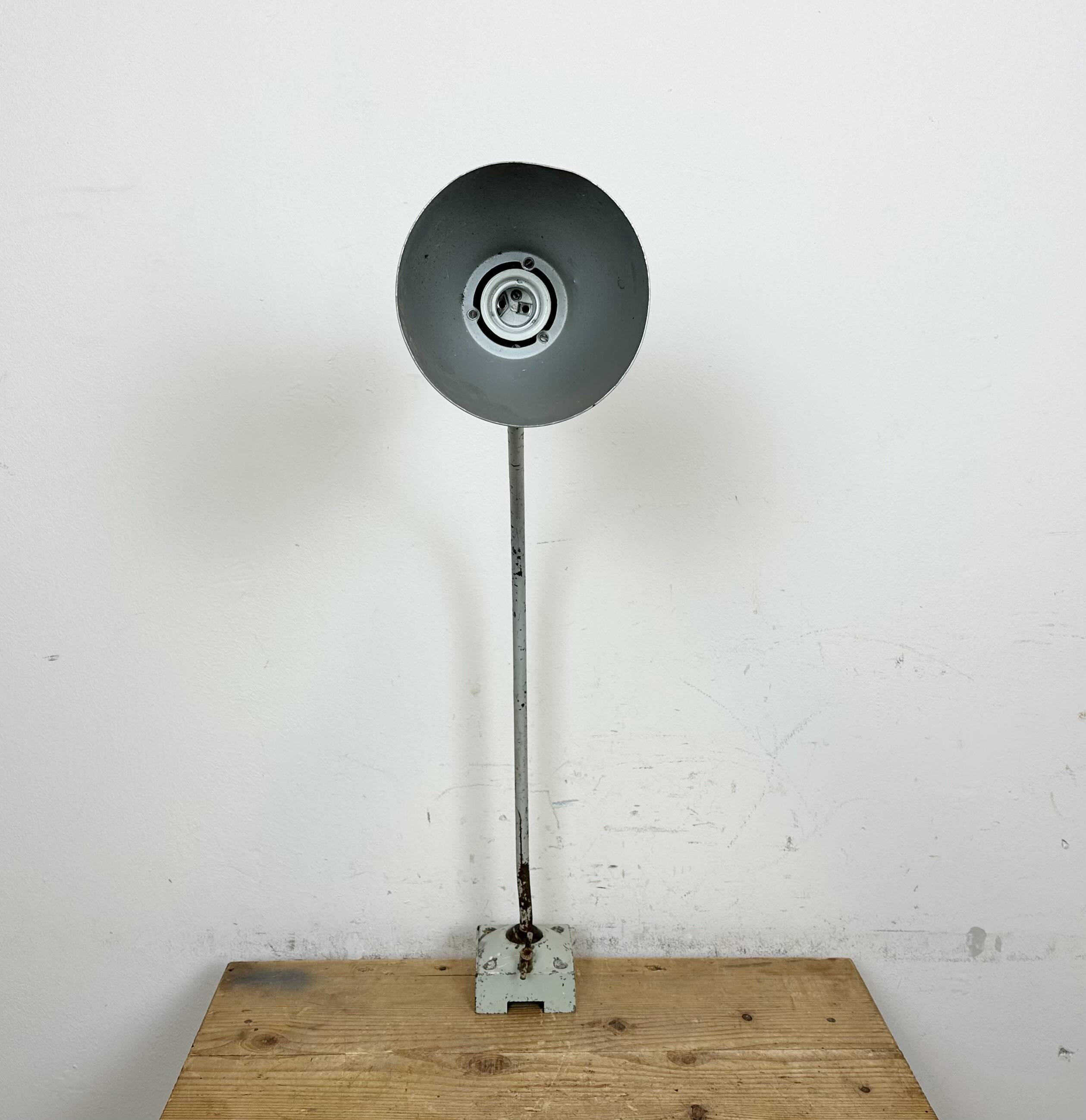 Grey Industrial Table Lamp from Elektrosvit, 1970s