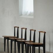 Set of 4 'Thema' chairs in pine by Yngve Ekström, Swedese, Modern Swedish, 1954