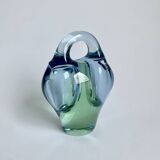 Art Glass Bowl in Blue by Jan Beranek for Skrdlovice, Czechoslovakia