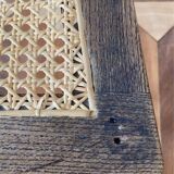 Chaise ancienne bois et cannage