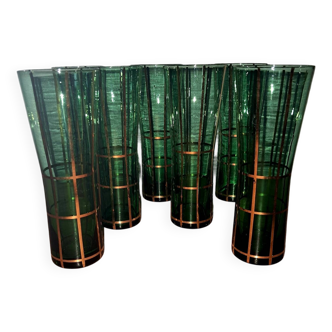 7 new 1950s orangeade glasses