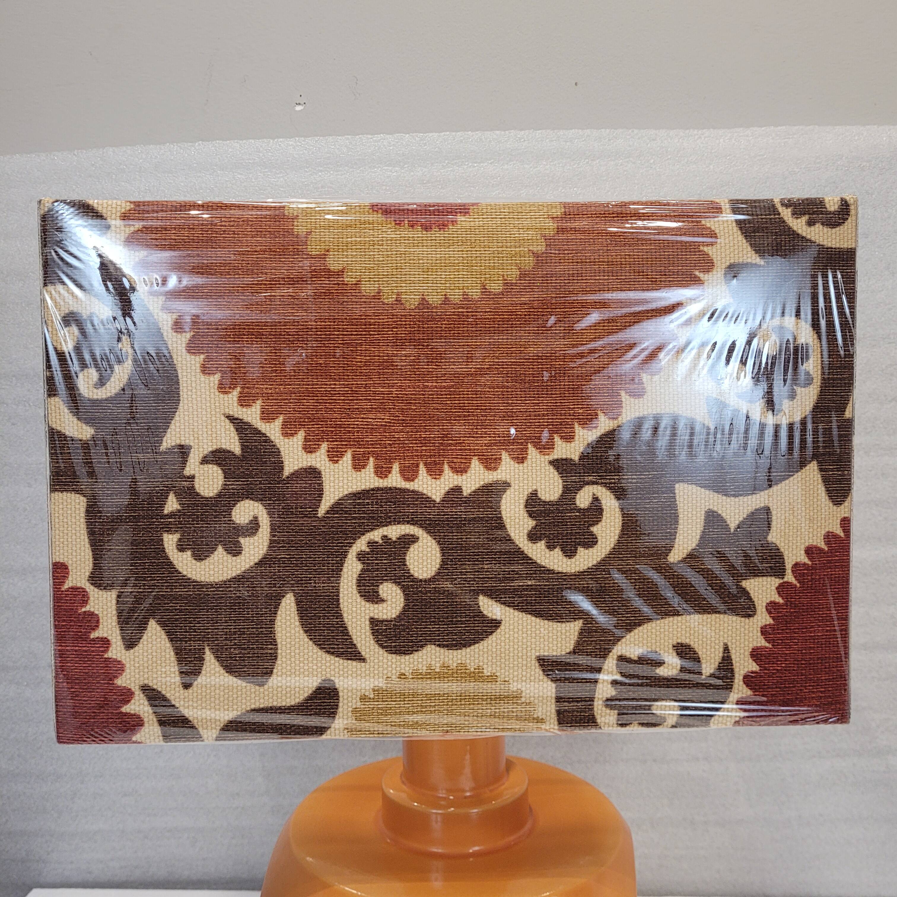 Orange ceramic lamp, 60's – Germany