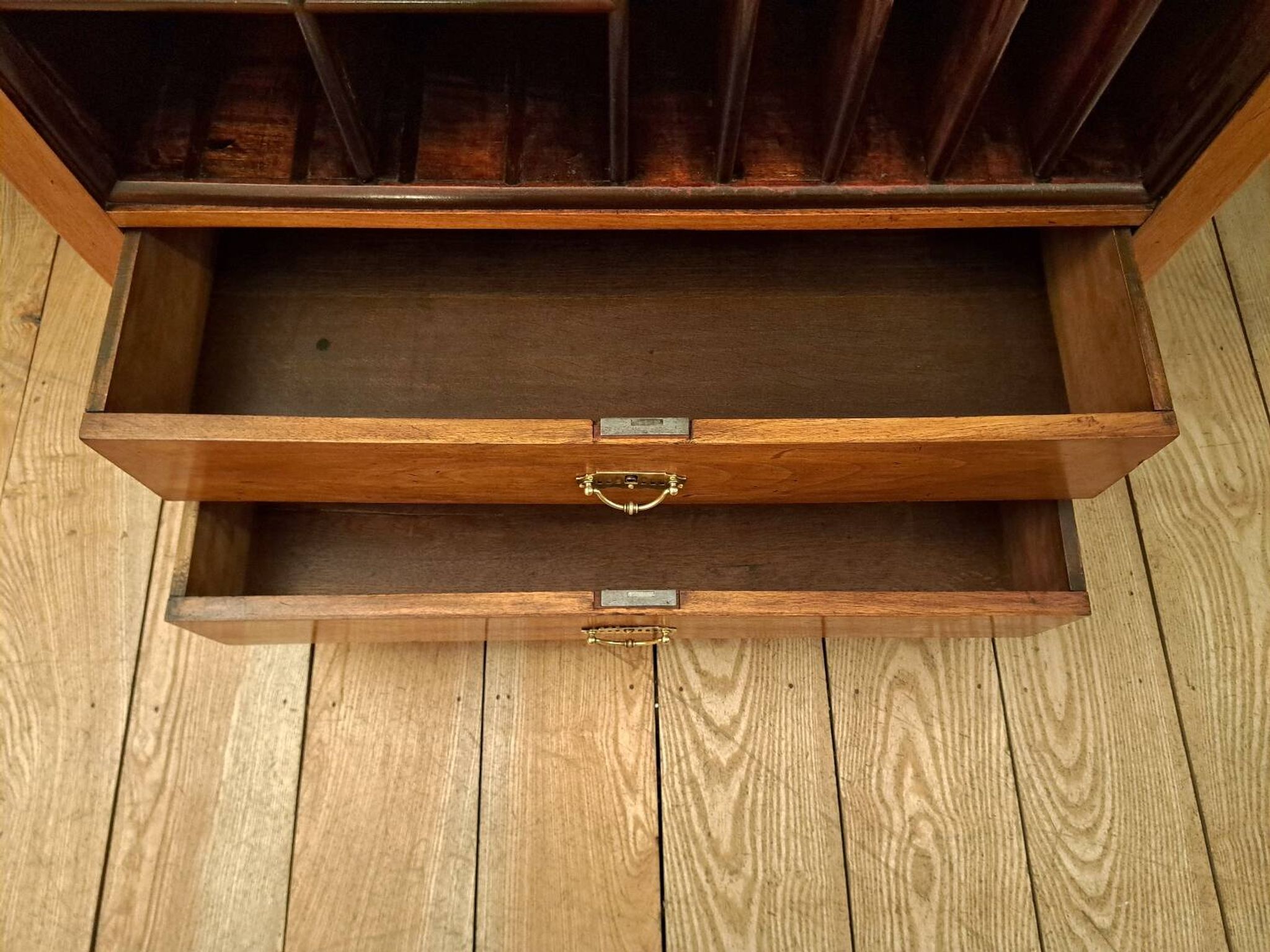 19th-century walnut writing desk.