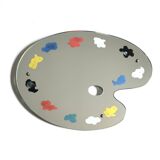 Large mirror in the shape of a paint palette, 1950s