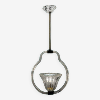 Suspension lumineuse en verre de Murano par Barovier années 1940