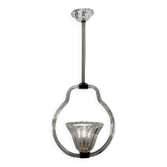 Suspension lumineuse en verre de Murano par Barovier années 1940