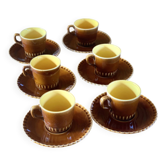 Digoin Sarreguemines coffee cups