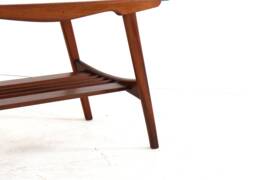 Coffee Table with Glass and Magazine Holder - mid century dutch design