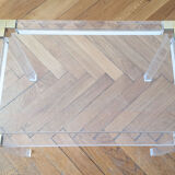 Table d'appoint en plexiglas et verre