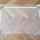 Side table in plexiglass and glass