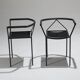 Pair of poltroncina chairs, zeus, maurizio peregalli, 1980s