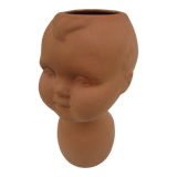 Terracotta vase: child's head