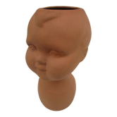 Vase en terre cuite: tête d'enfant