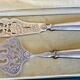Covered solid silver fish service