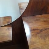 Art Deco dresser, solid walnut, veneer, 3 drawers, mirror.