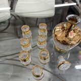 Alcohol service carafe liquor glasses Verrerie de Monaco