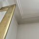Wall-mounted and modular bookcase in lacquered brass, mirrors and smoked glass by Mahey, Design 1970