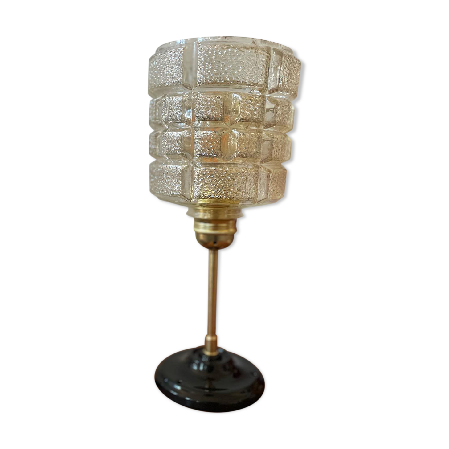 Table lamp - transparent globe in molded glass