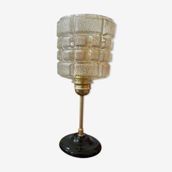Table lamp - transparent globe in molded glass
