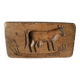 Ancien tampon à beurre en bois sculpté, vache, XIXème