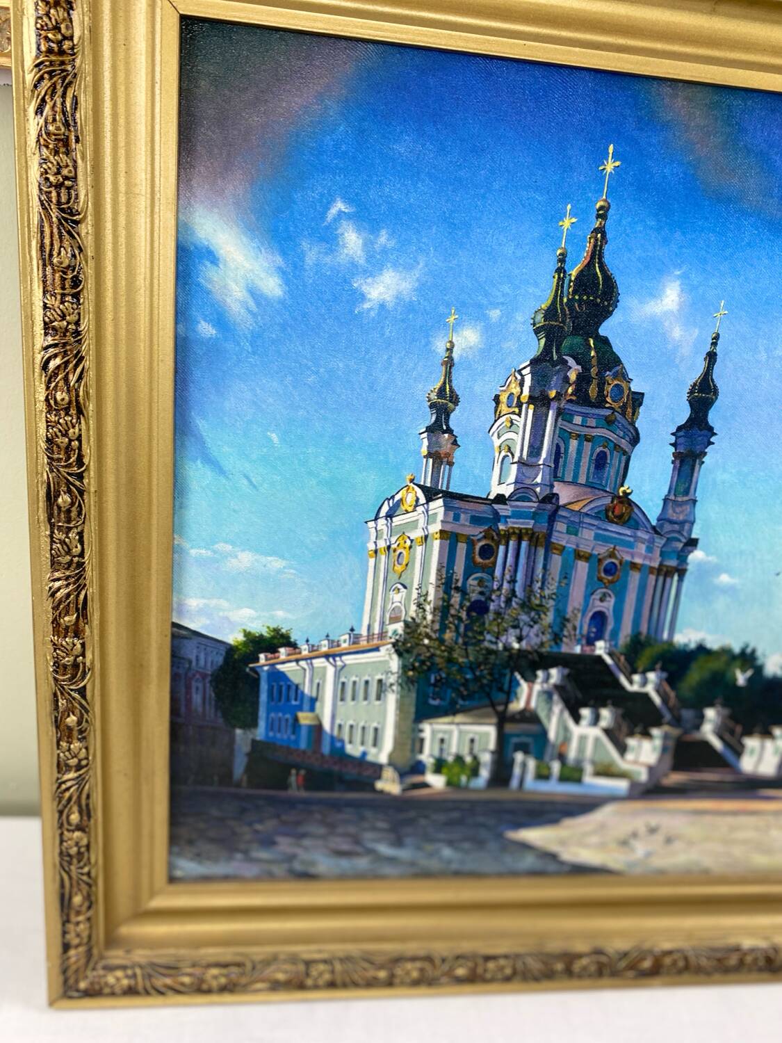 Painting St Andrew's Church in kyiv