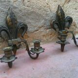 "Fleurs-de-lis" wall lamps