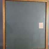 Old beaded frame st. Louis XVI gilded stucco wood