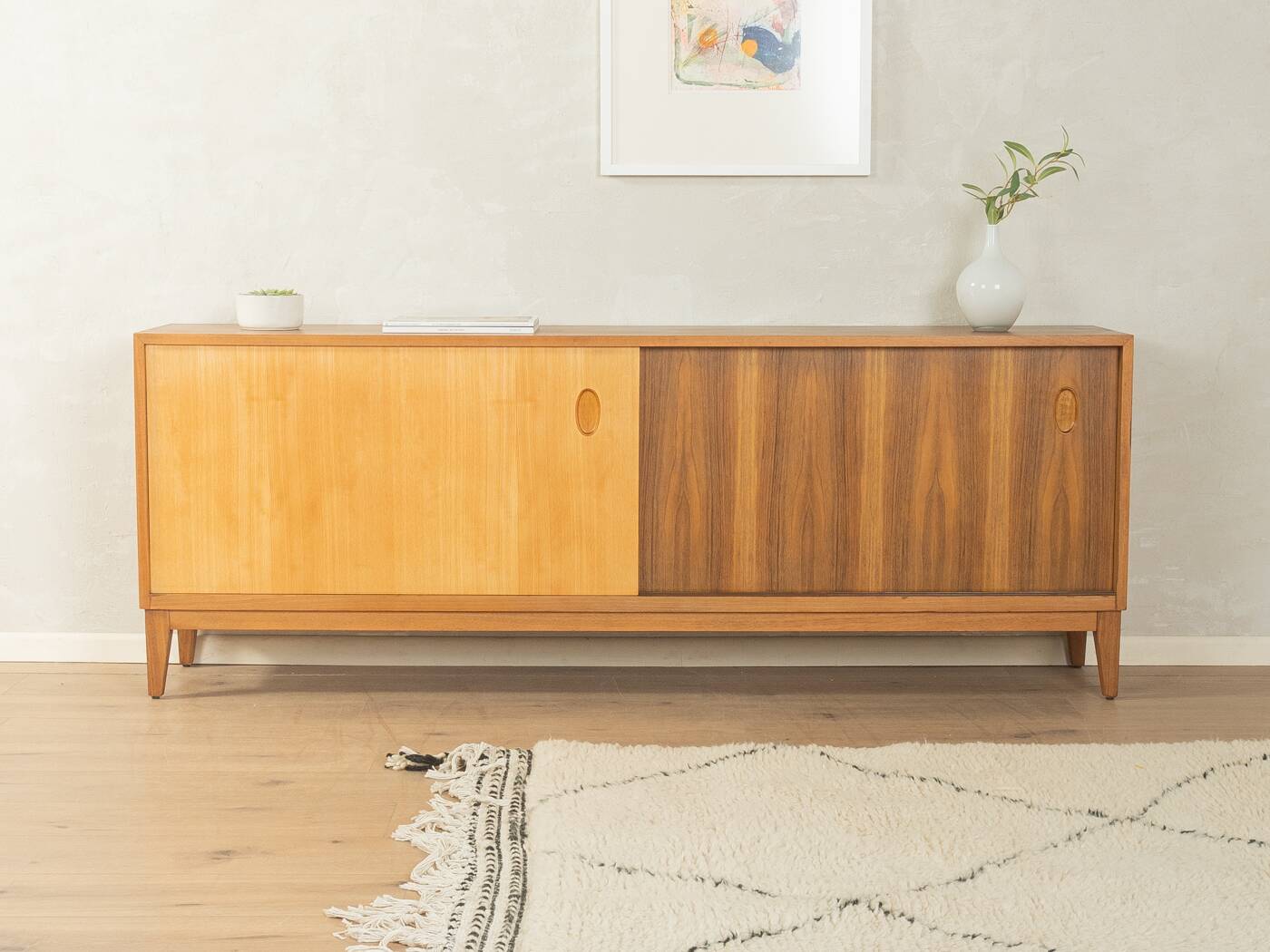 Classic sideboard Type 9F from the 1950s by WK Möbel, "Architekt-Satink" series