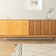 Classic sideboard Type 9F from the 1950s by WK Möbel, "Architekt-Satink" series