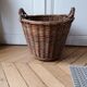 Antique wicker laundry basket